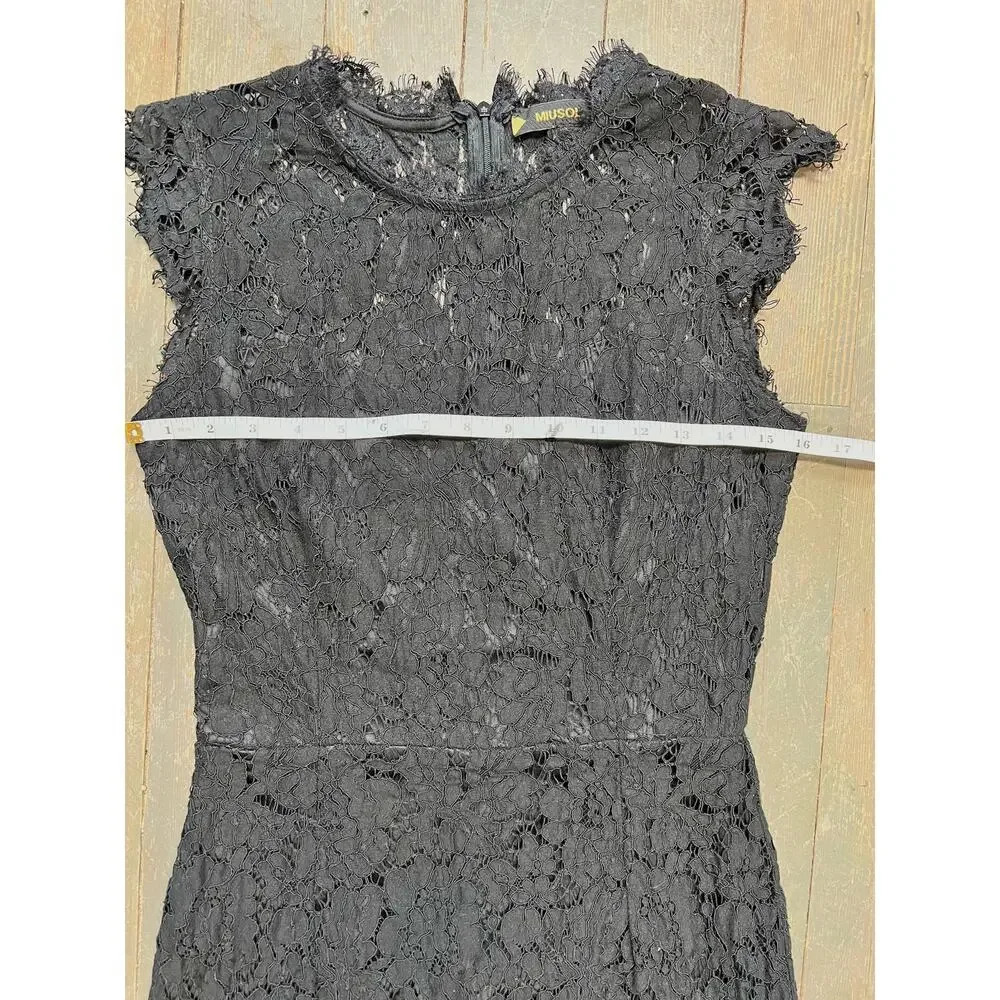 Miusol Women's Floral Lace Slim Evening Cocktail Lined Mini Dress Size Medium - Picture 8 of 14